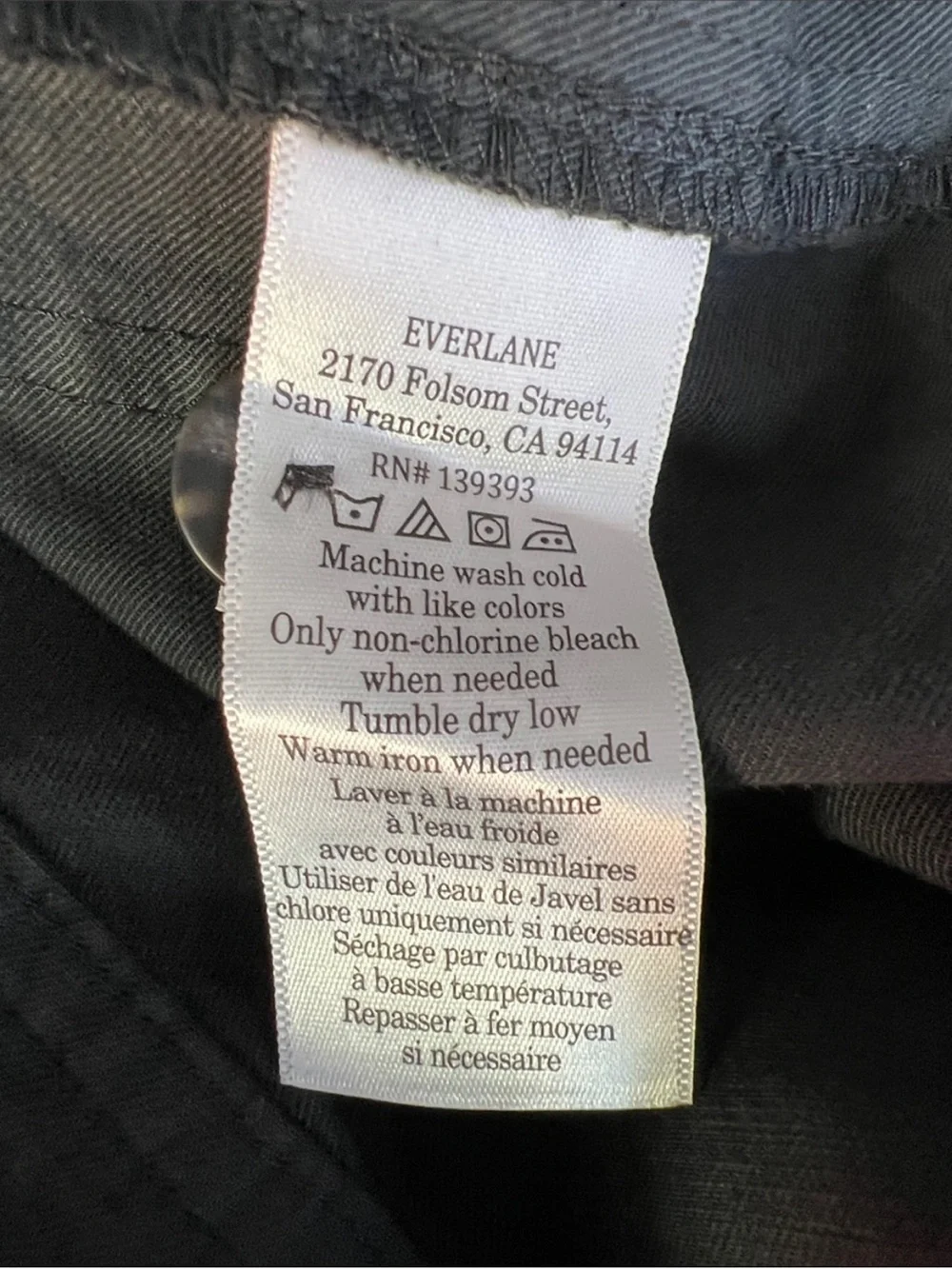 New Everlane THE FATIGUE BARREL PANT in Black Size 8